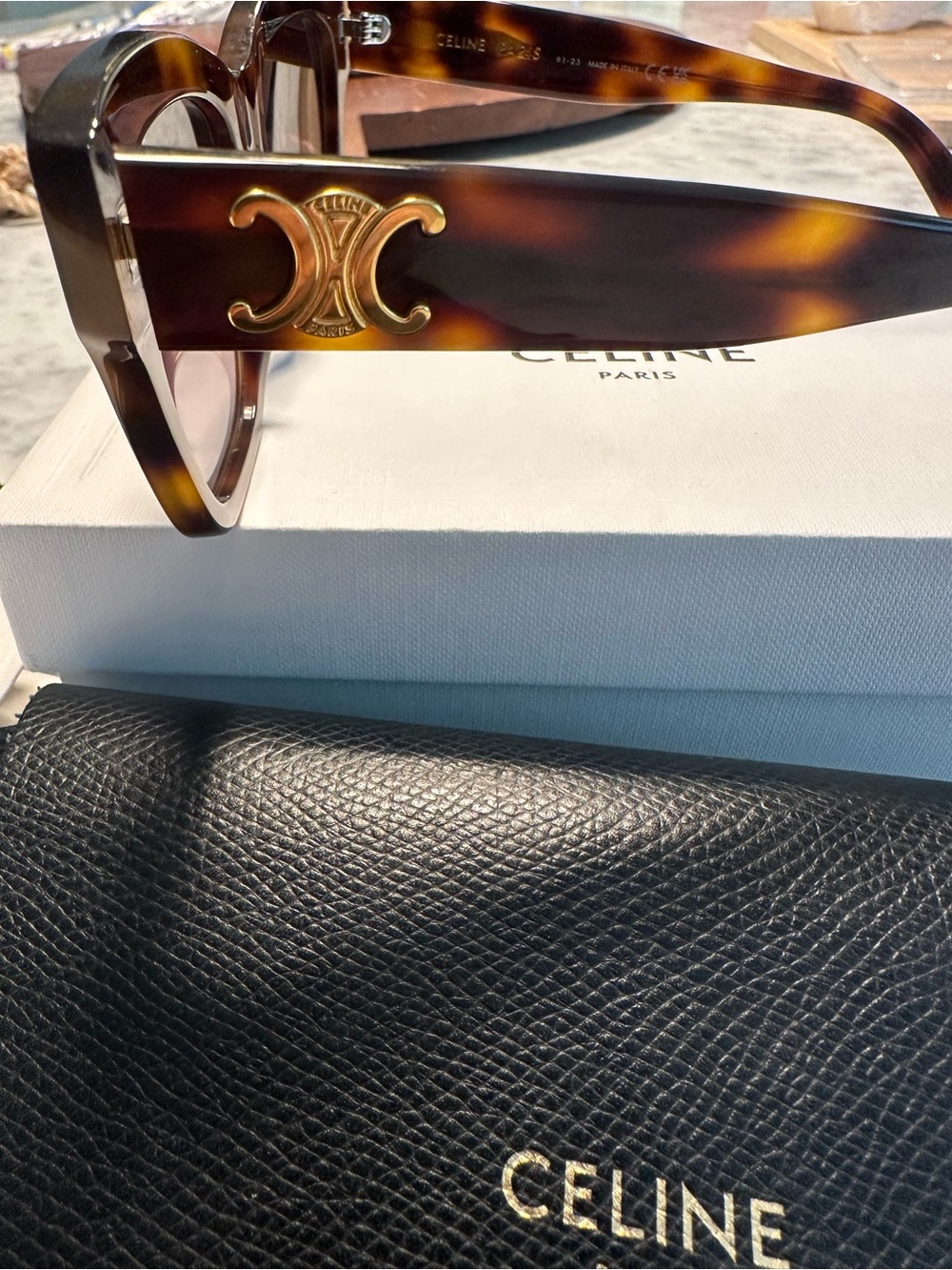 CELINE TRIOMPHE 09 SUNGLASSES IN ACETATE - Picture 10 of 12
